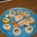  Plate of Japanese food.