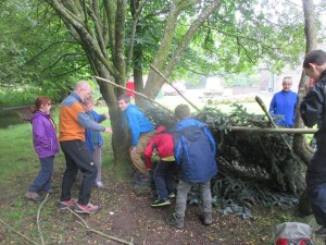 Building shelter, nearly finished.