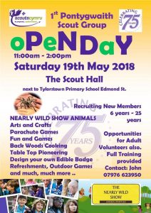 1st Pontywaith Scout Group Openday 19 May 2018